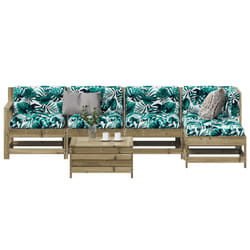 Set Divani da Giardino 6pz con Cuscini Legno Impregnato di Pinocod mxl 116396