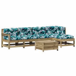 Set Divani da Giardino 6pz con Cuscini Legno Impregnato di Pinocod mxl 116396 - Vista aggiuntiva 2