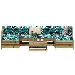 vidaXL Set Divani da Giardino 7 pz in Legno Impregnato di Pino