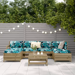 vidaXL Set Divani da Giardino 7 pz in Legno Impregnato di Pino - Vista aggiuntiva 3