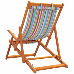 VidaXL 3214483 sedia da esterno Terrazzo Seduta imbottita Eucalipto, Poliestere Multicolore - Vista aggiuntiva 6