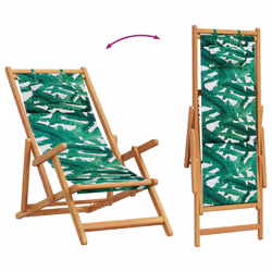 VidaXL 3214489 sedia da esterno Terrazzo Seduta imbottita Eucalipto, Poliestere Verde - Vista aggiuntiva 7