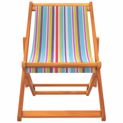 VidaXL 3214494 sedia da esterno Terrazzo Seduta imbottita Eucalipto, Poliestere Multicolore - Vista aggiuntiva 4