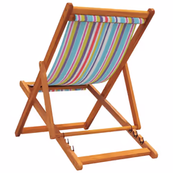 VidaXL 3214494 sedia da esterno Terrazzo Seduta imbottita Eucalipto, Poliestere Multicolore - Vista aggiuntiva 6