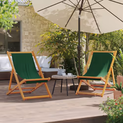 VidaXL 3214496 sedia da esterno Terrazzo Seduta imbottita Eucalipto, Poliestere Verde - Vista aggiuntiva 2