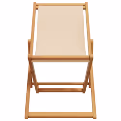 VidaXL 3214498 sedia da esterno Terrazzo Eucalipto, Poliestere Beige - Vista aggiuntiva 4