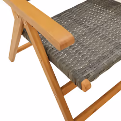 VidaXL 3214523 sedia da esterno Terrazzo Seduta imbottita Legno di acacia, Rattan sintetico Grigio - Vista aggiuntiva 8