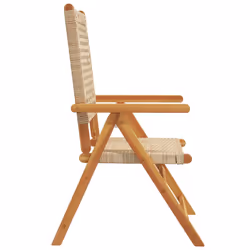 VidaXL 3214527 sedia da esterno Terrazzo Seduta imbottita Legno di acacia, Rattan sintetico Beige - Vista aggiuntiva 5