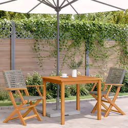 VidaXL 3214559 sedia da esterno Terrazzo Seduta imbottita Legno di acacia, Rattan sintetico Grigio