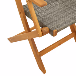 VidaXL 3214560 sedia da esterno Terrazzo Seduta imbottita Legno di acacia, Rattan sintetico Grigio - Vista aggiuntiva 8