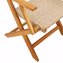 VidaXL 3214563 sedia da esterno Terrazzo Seduta imbottita Legno di acacia, Rattan sintetico Beige - Vista aggiuntiva 8