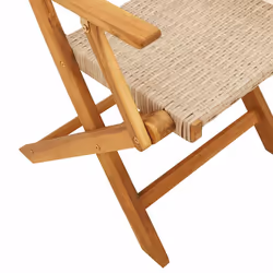 VidaXL 3214564 sedia da esterno Terrazzo Seduta imbottita Legno di acacia, Rattan sintetico Beige - Vista aggiuntiva 8