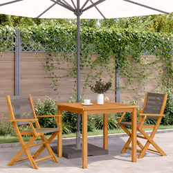 VidaXL 3214570 sedia da esterno Terrazzo Seduta imbottita Legno di acacia, Polipropilene (PP) Grigio
