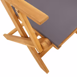 VidaXL 3214578 sedia da esterno Terrazzo Seduta imbottita Legno di acacia, Poliestere Antracite - Vista aggiuntiva 8