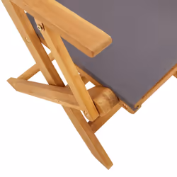 VidaXL 3214579 sedia da esterno Terrazzo Seduta imbottita Legno di acacia, Poliestere Antracite - Vista aggiuntiva 8