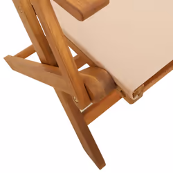 VidaXL 3214583 sedia da esterno Terrazzo Seduta imbottita Legno di acacia, Poliestere Beige - Vista aggiuntiva 8