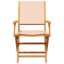 VidaXL 3214584 sedia da esterno Terrazzo Seduta imbottita Legno di acacia, Poliestere Beige - Vista aggiuntiva 4