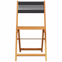 VidaXL 3214601 sedia da esterno Terrazzo Seduta imbottita Legno di acacia Nero - Vista aggiuntiva 5
