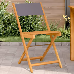 VidaXL 3214615 sedia da esterno Terrazzo Seduta imbottita Legno di acacia, Poliestere Antracite - Vista aggiuntiva 2