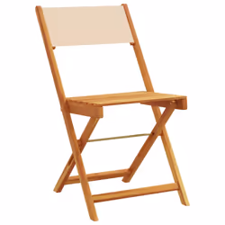 VidaXL 3214619 sedia da esterno Terrazzo Seduta imbottita Legno di acacia, Poliestere Beige - Vista aggiuntiva 4