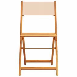 VidaXL 3214619 sedia da esterno Terrazzo Seduta imbottita Legno di acacia, Poliestere Beige - Vista aggiuntiva 5