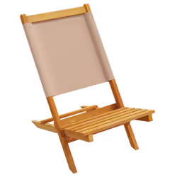 VidaXL 3214643 sedia da esterno Terrazzo Seduta imbottita Legno di acacia, Poliestere Grigio talpa - Vista aggiuntiva 4