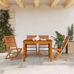 VidaXL 3214472 sedia da esterno Terrazzo Seduta imbottita Legno di acacia