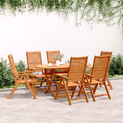 VidaXL 3214478 sedia da esterno Terrazzo Seduta imbottita Legno di acacia - Vista aggiuntiva 2