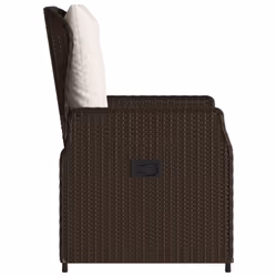 VidaXL 368662 sedia da esterno Terrazzo Seduta imbottita Rattan sintetico, Acciaio Crema, Bianco - Vista aggiuntiva 6