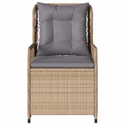 VidaXL 368664 sedia da esterno Terrazzo Seduta imbottita Rattan sintetico, Acciaio Grigio - Vista aggiuntiva 5