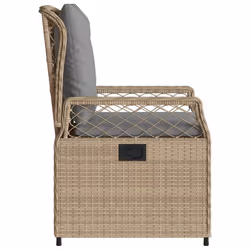 VidaXL 368664 sedia da esterno Terrazzo Seduta imbottita Rattan sintetico, Acciaio Grigio - Vista aggiuntiva 6