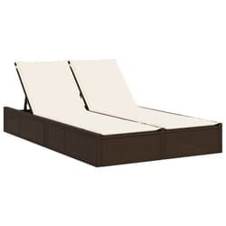 VidaXL 368629 sedia da esterno Salone Seduta imbottita Rattan sintetico, Acciaio Crema, Bianco