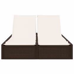 VidaXL 368629 sedia da esterno Salone Seduta imbottita Rattan sintetico, Acciaio Crema, Bianco