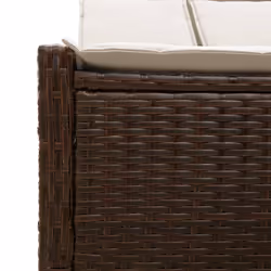VidaXL 368629 sedia da esterno Salone Seduta imbottita Rattan sintetico, Acciaio Crema, Bianco - Vista aggiuntiva 7