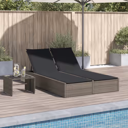 VidaXL 368630 sedia da esterno Salone Seduta imbottita Rattan sintetico, Acciaio Grigio - Vista aggiuntiva 2