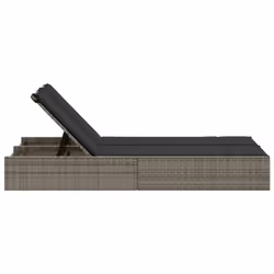 VidaXL 368630 sedia da esterno Salone Seduta imbottita Rattan sintetico, Acciaio Grigio - Vista aggiuntiva 4