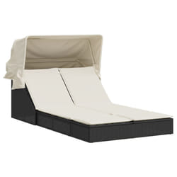 VidaXL 368637 sedia da esterno Salone Seduta imbottita Rattan sintetico, Acciaio Crema, Bianco