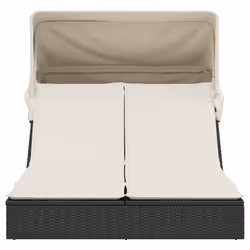 VidaXL 368637 sedia da esterno Salone Seduta imbottita Rattan sintetico, Acciaio Crema, Bianco
