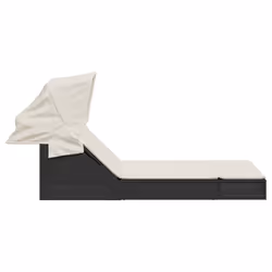 VidaXL 368637 sedia da esterno Salone Seduta imbottita Rattan sintetico, Acciaio Crema, Bianco - Vista aggiuntiva 4