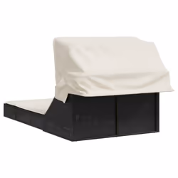 VidaXL 368637 sedia da esterno Salone Seduta imbottita Rattan sintetico, Acciaio Crema, Bianco - Vista aggiuntiva 5