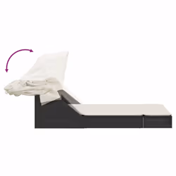 VidaXL 368637 sedia da esterno Salone Seduta imbottita Rattan sintetico, Acciaio Crema, Bianco - Vista aggiuntiva 6