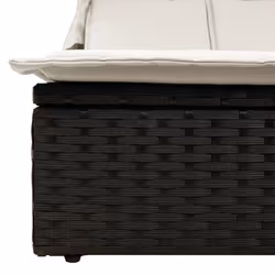 VidaXL 368637 sedia da esterno Salone Seduta imbottita Rattan sintetico, Acciaio Crema, Bianco - Vista aggiuntiva 7