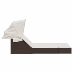 VidaXL 368638 sedia da esterno Salone Seduta imbottita Rattan sintetico, Acciaio Crema, Bianco - Vista aggiuntiva 4