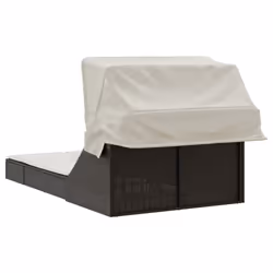 VidaXL 368638 sedia da esterno Salone Seduta imbottita Rattan sintetico, Acciaio Crema, Bianco - Vista aggiuntiva 5