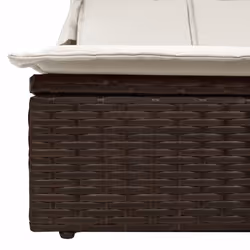 VidaXL 368638 sedia da esterno Salone Seduta imbottita Rattan sintetico, Acciaio Crema, Bianco - Vista aggiuntiva 7