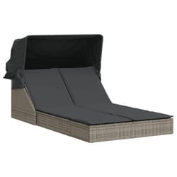 VidaXL 368639 sedia da esterno Salone Seduta imbottita Rattan sintetico, Acciaio Grigio