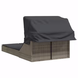 VidaXL 368639 sedia da esterno Salone Seduta imbottita Rattan sintetico, Acciaio Grigio - Vista aggiuntiva 5