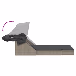VidaXL 368639 sedia da esterno Salone Seduta imbottita Rattan sintetico, Acciaio Grigio - Vista aggiuntiva 6