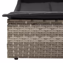 VidaXL 368639 sedia da esterno Salone Seduta imbottita Rattan sintetico, Acciaio Grigio - Vista aggiuntiva 7