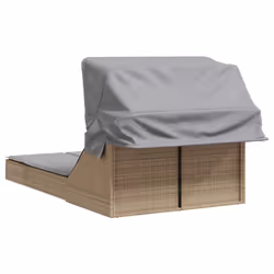 VidaXL 368640 sedia da esterno Salone Seduta imbottita Rattan sintetico, Acciaio Grigio - Vista aggiuntiva 5
